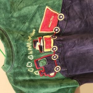 Absorba Holiday Train Onesie Sz 6m